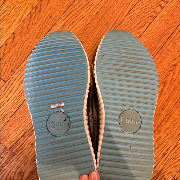 Chloe Women's Nama Mixed Media Sneakers - Picture 6 of 7